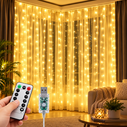 8-Mode LED Curtain Lights