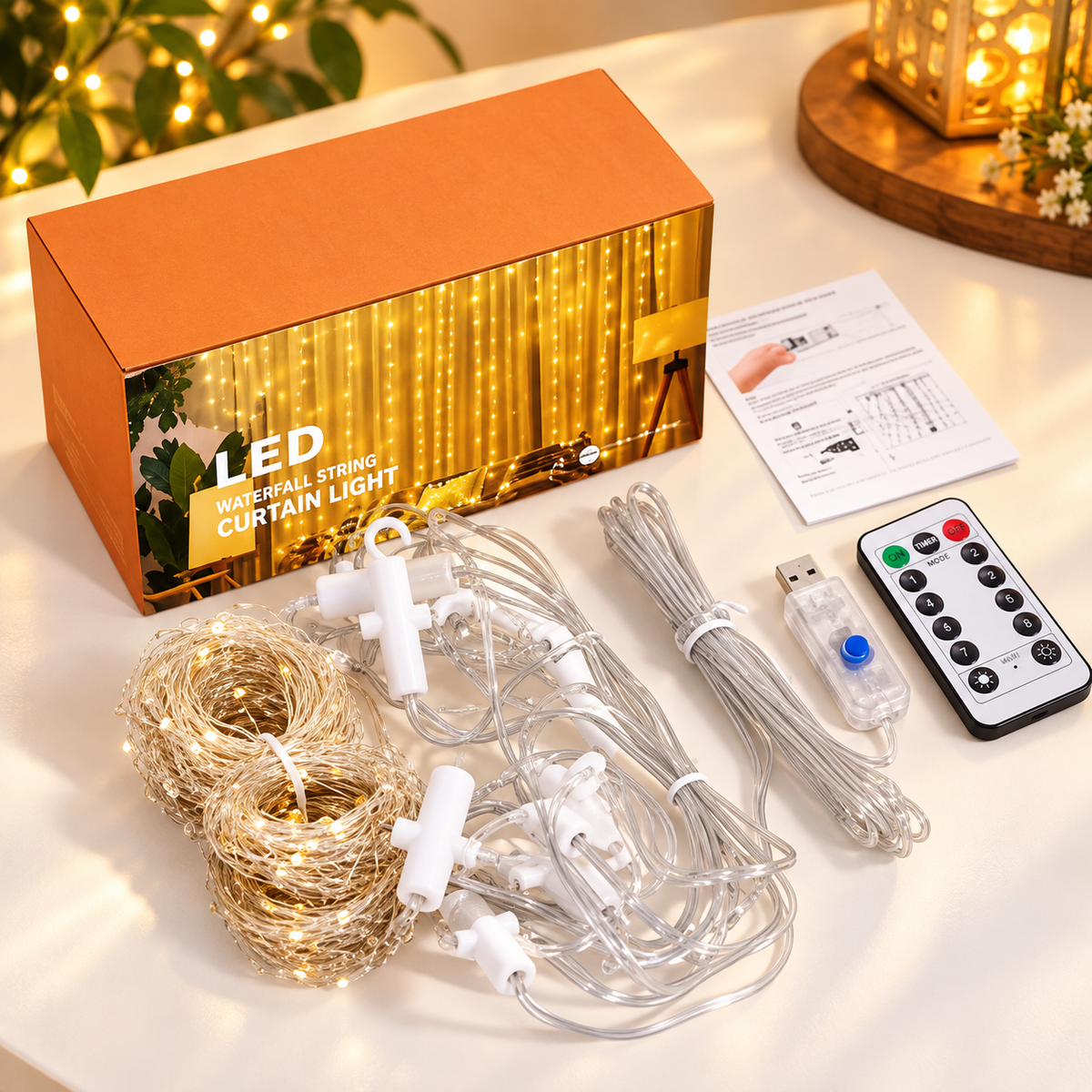 8-Mode LED Curtain Lights