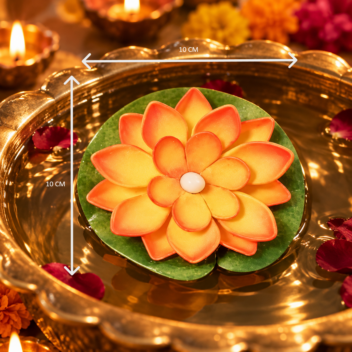Floating Lotus Water-Sensor Candles – Pack of 4